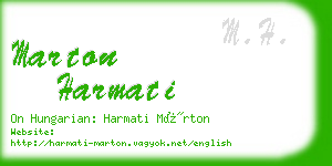 marton harmati business card